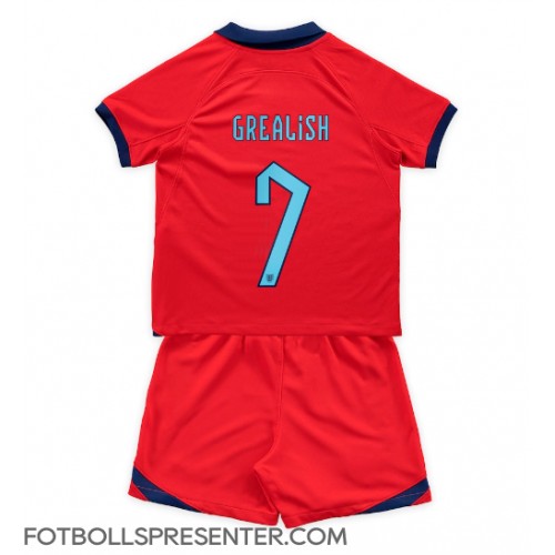 England Jack Grealish #7 Bortatröja Barn VM 2022 Kortärmad (+ korta byxor)